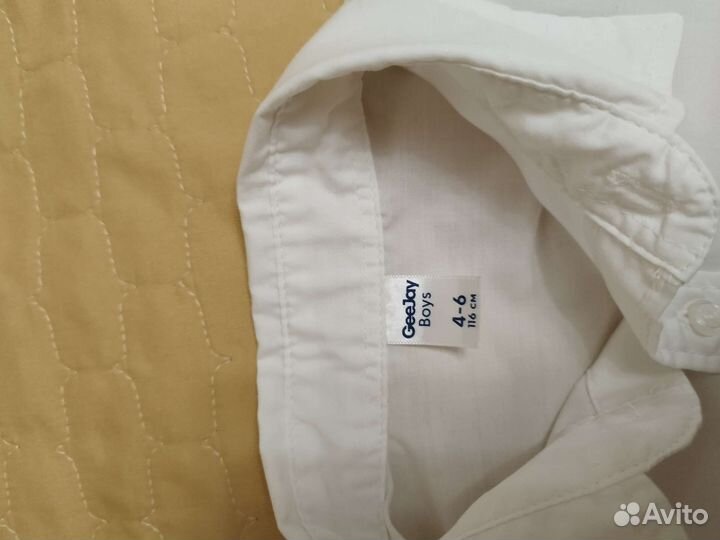 Рубашка белая для мальчика 110-116