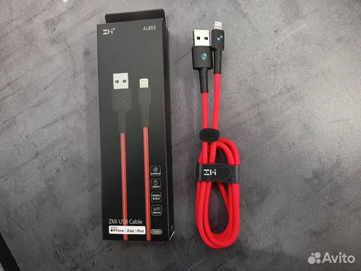 Кабель ZMI Magnet USB Lightning Apple Cable 1m Кра