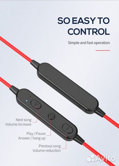 Bluetooth гарнитура jellico ST-05 Black/Red