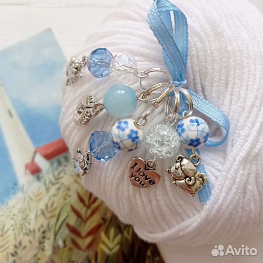 Маркеры для вязания цвета золото