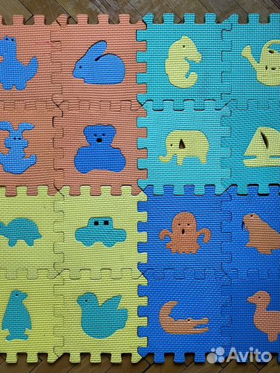 Детский мягкий конструктор коврик