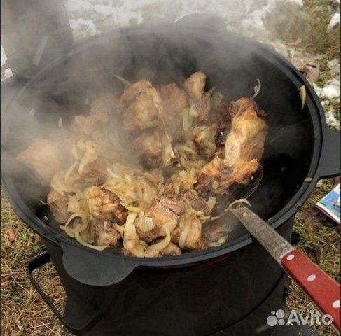 Казан чугунный узбекский с крышкой