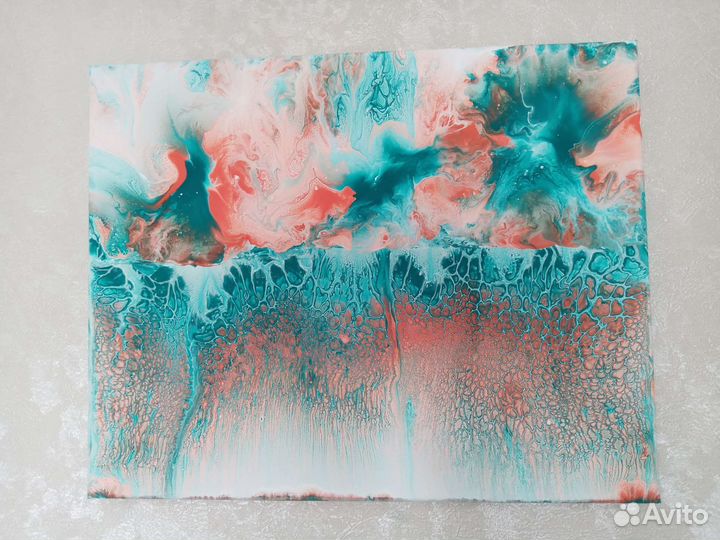 Картины в технике флюид арт
