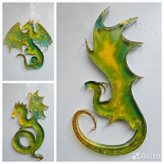 Новогодние игрушки из эпоксидной смолы Дракон