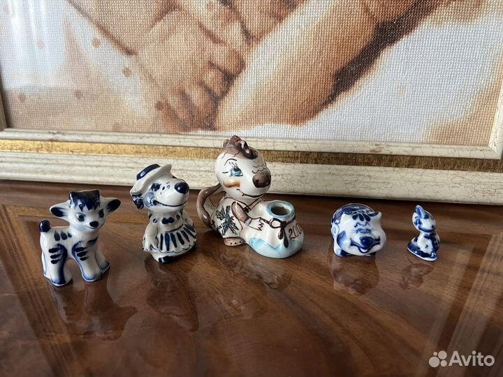 Статуэтки фигурки гжель