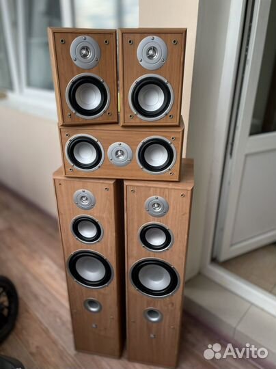 Акустические колонки yamaha (колонки,ресивер)