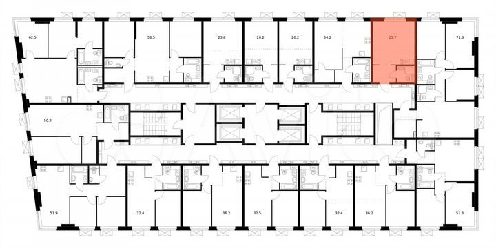 Квартира-студия, 25,7 м², 24/33 эт.
