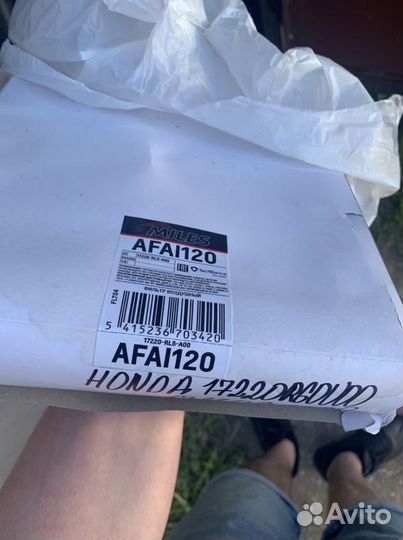 Honda accord 8 фильтр воздушный afai20