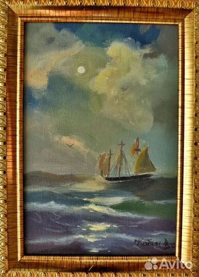 Картина маслом на картоне