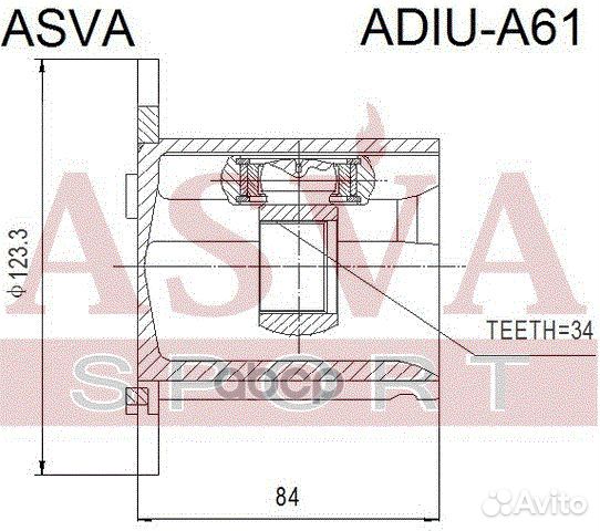 ШРУС внутренний adiu-A61 asva