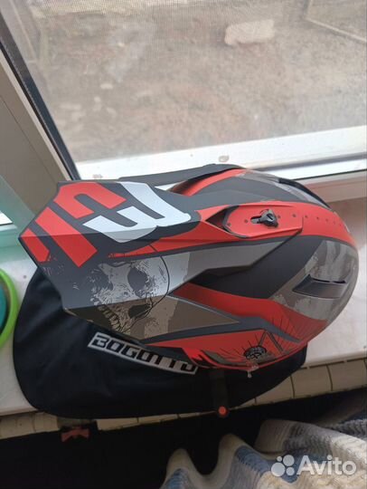 Шлем кросс эндуро Bogotto с очками. Новый