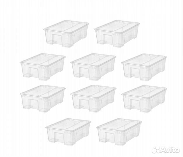 Контейнеры с крышкой икеа самла (новые), 11л 10 шт