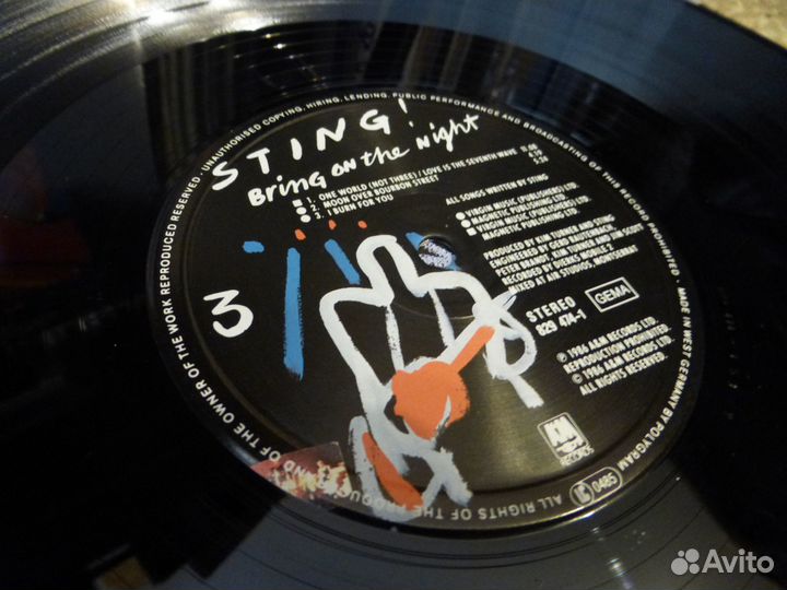 Sting - Bring ON THE night 1986 Germany 2LP