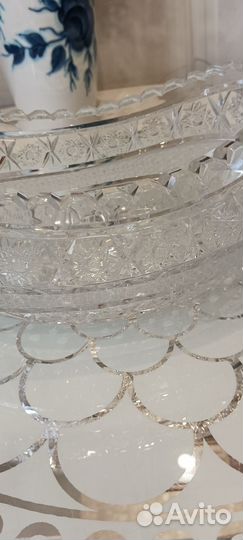 Ваза хрустальная ладья