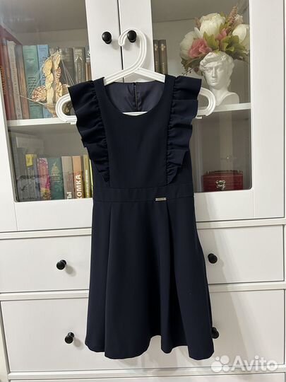 Школьный сарафан 134 темно-синий