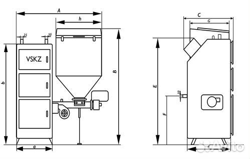Автоматический тв. топливный котел вскз-лайт