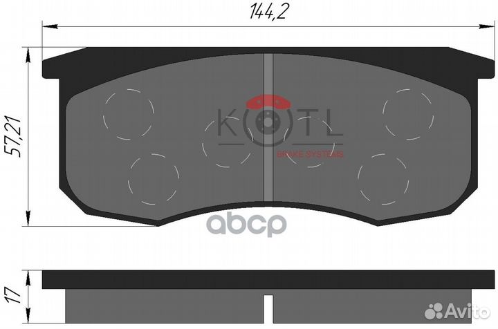 Колодки тормозные дисковые передние к-т UAZ 316
