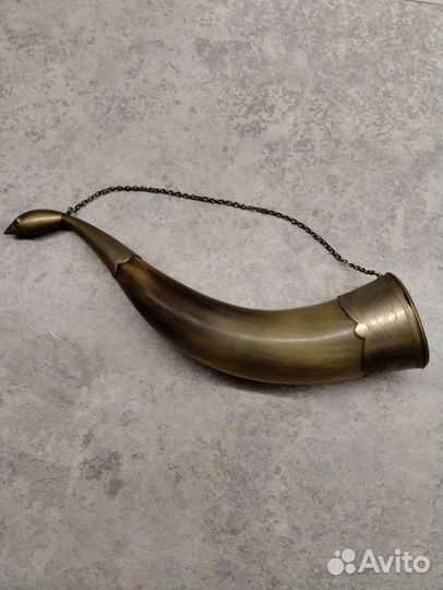 Рог сувенирный Олимпиада мельхиор, 1980, Кубачи