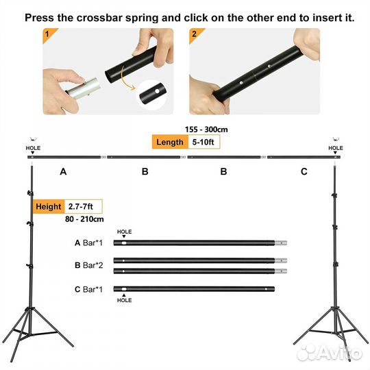 Стойка система установки ворота для фона