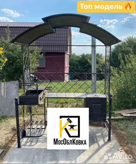 Кованые мангалы с крышей