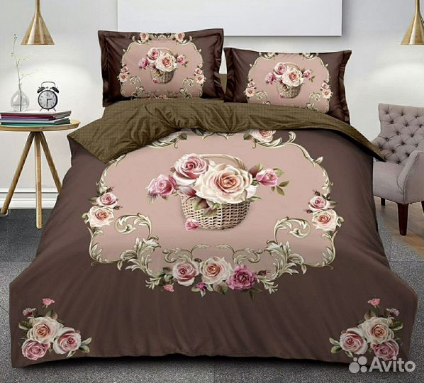 Постельное белье евро vega ткань сатин