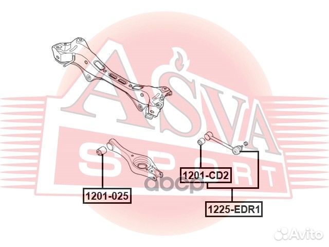 Сайлентблок 1201-025 asva