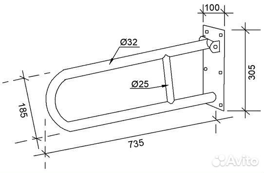 Откидной поручень