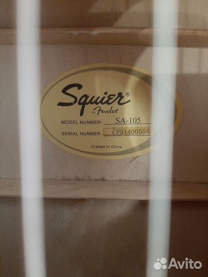 Акустическая гитара fender squier