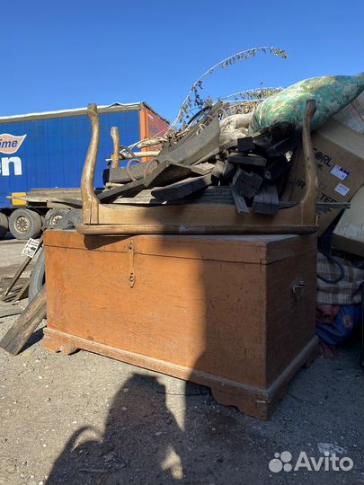 Чемодан из дерева, раритет)