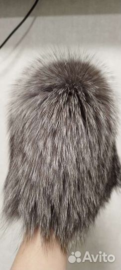 Шапка вязаная песец