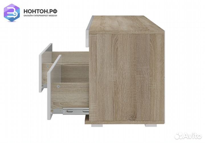 Тумба под тв Белладжио тб-29 дуб сонома / белый