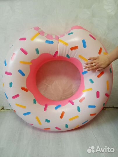 Надувной круг пончик, надувной мяч