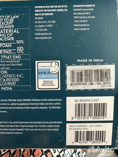 Эргорюкзак Ergobaby 360