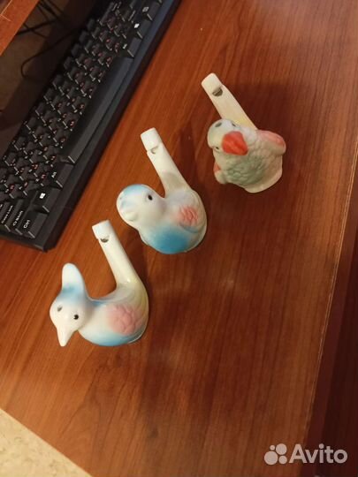 Фарфоровые птицы свистки водяные
