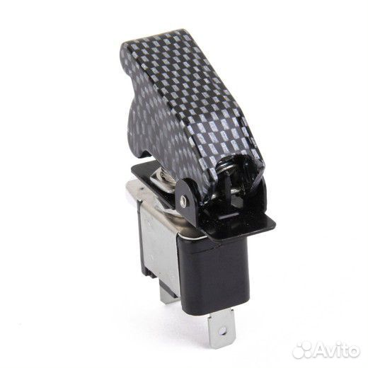 Кнопка-переключатель гоночный с подсветкой карбон