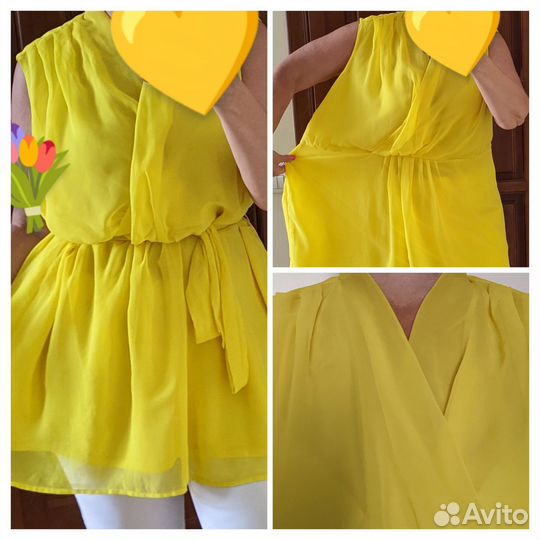 Яркая блузка/туника 62 р