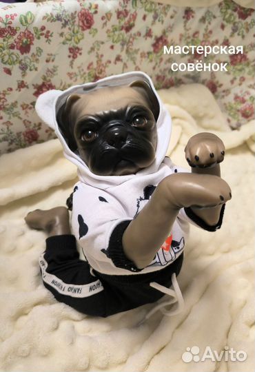 Кукла реборн мопс