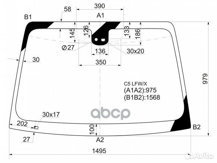 Стекло лобовое + дд citroen C5 HBK/WGN 01-04 C5