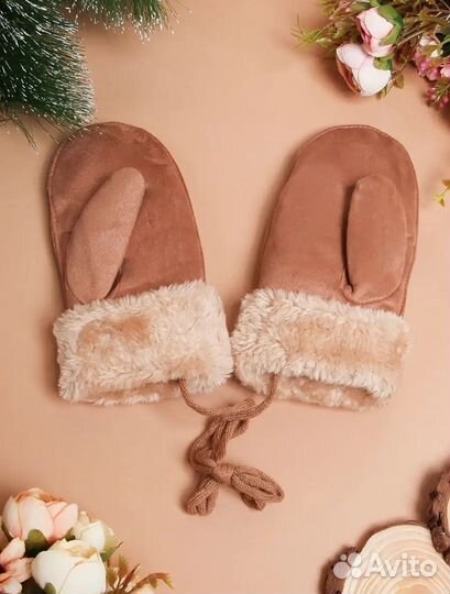 Варежки детские зимние новые, для девочки мальчика