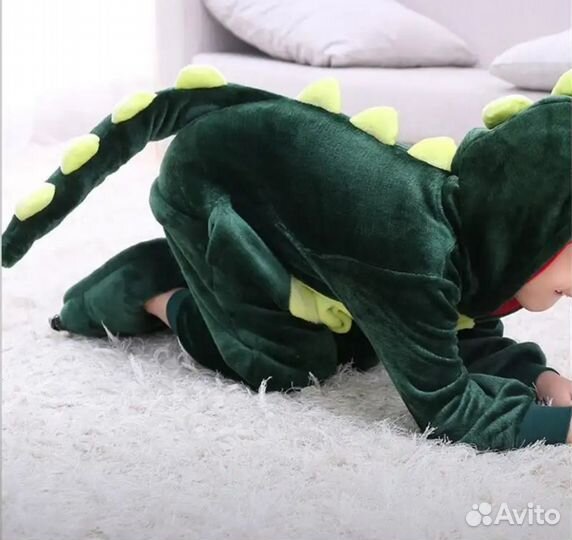 Костюм динозавра, бархатная пижама 100