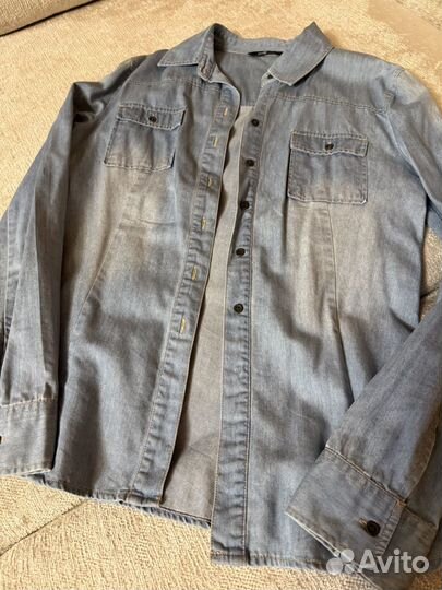 Рубашки джинсовые Zara S и oodji M женские