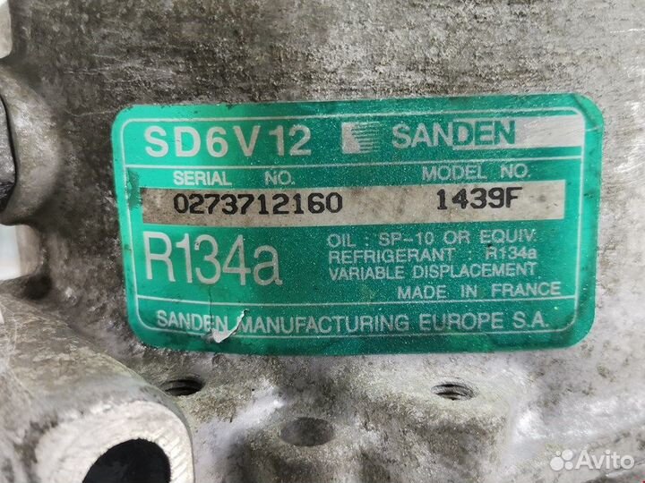 Компрессор кондиционера для Peugeot 206 SD6V121439