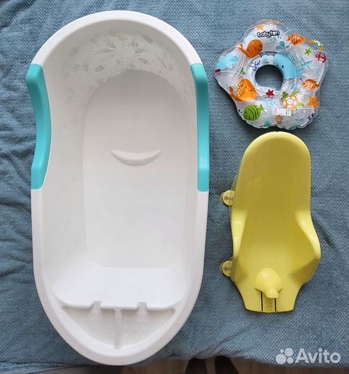 Ванночка для купания, горка и круг