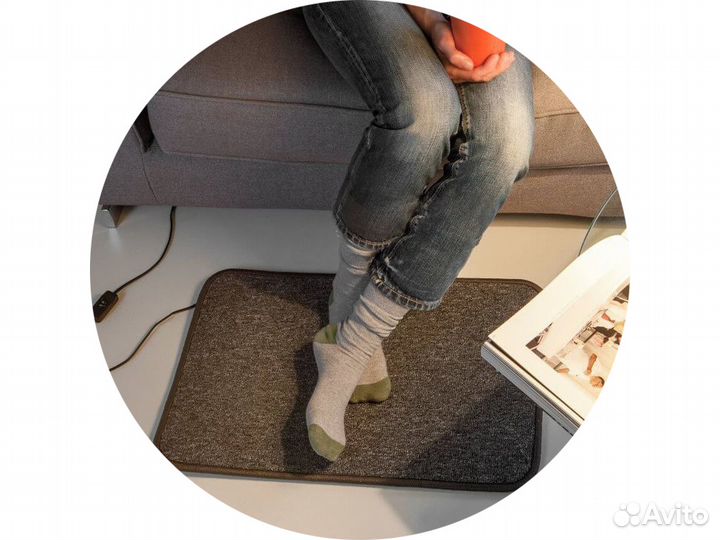 Греющий коврик Грелка для ног 35х35 см