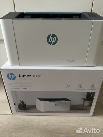 Новый картридж HP и принтер HP Laser 107r