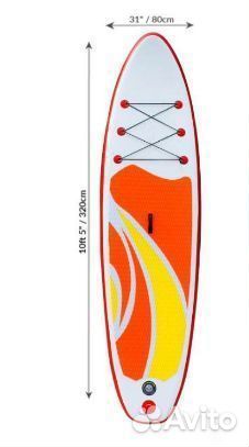 Надувная доска для sup-бординга krostek №2