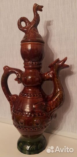 Кувшин (кумган) с крышкой. Скопинская керамика