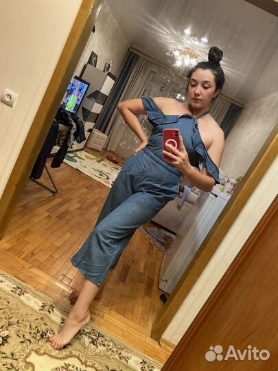 Комбинезон женский джинсовый 46