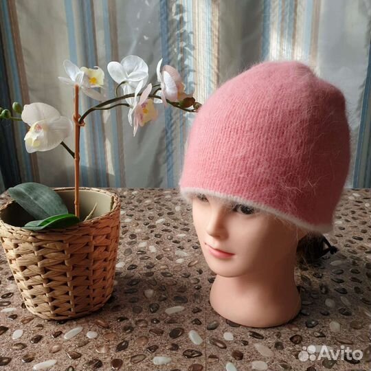 Двойные шапочки из пуха норки