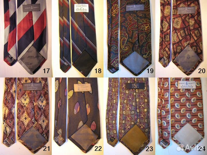 Галстуки топ-брендов из США (по 1 экземпляру)